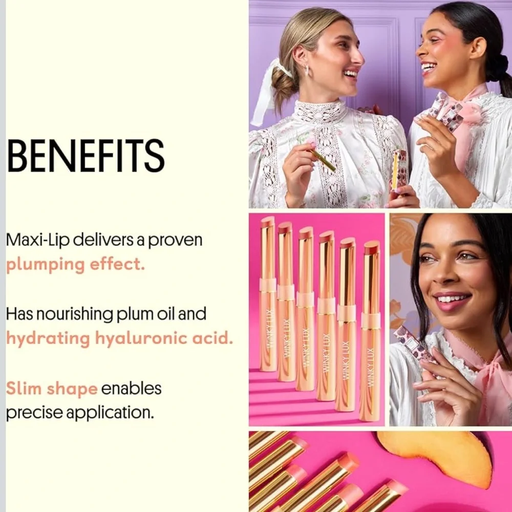 WINKY LUX Skinny Plump Demi-Matte Lipstick - Rose Hotel, NEW